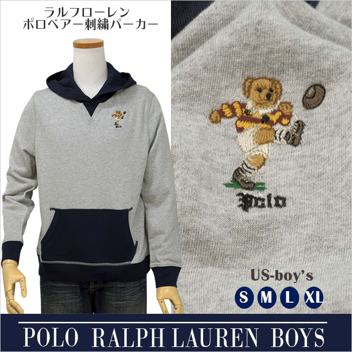 POLO ラルフローレンポロベアー刺繍パーカー トレ-ナ-、パ-カ