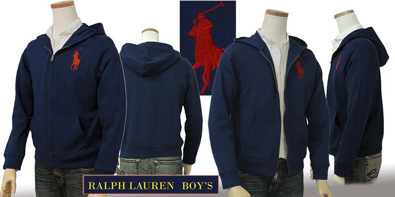 POLO by Ralph Lauren Boy's定番ビッグポニー フルジップ