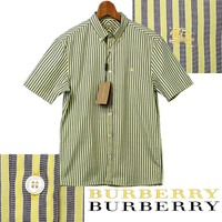 BURBERRYバーバリーMen'sマルチストライプ 半袖シャツ 半袖